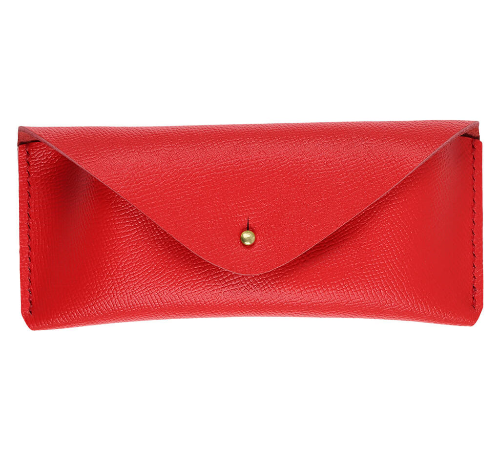 Sunglasses Case Leather Handmade Red | Ladicani Design